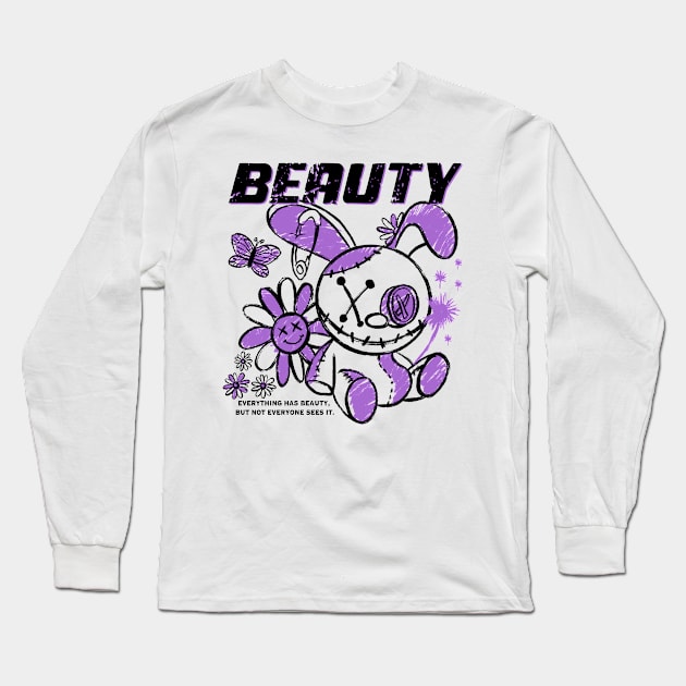 Beauty Long Sleeve T-Shirt by SillyBearDesign